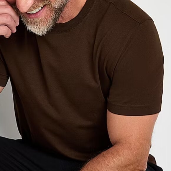 NWT Xersion Xtreme cotton mens crew neck short sleeve T shirt, Chocolate, XL - Picture 3 of 7